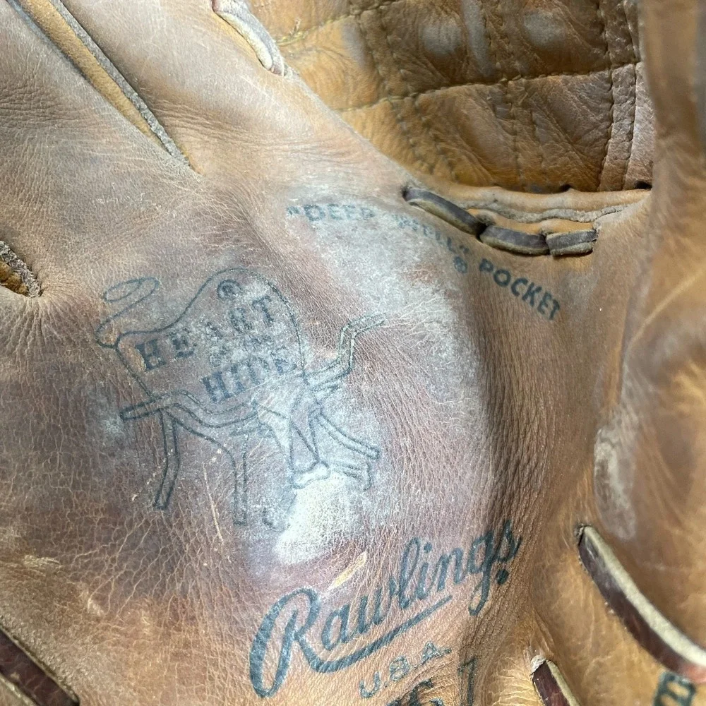 Vintage Rawlings Heart of‎ Hide Baseball Glove XFG 7 Billy Williams 60s LHT